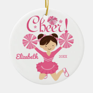 Ornamento cor-de-rosa do cheerleader do cabelo