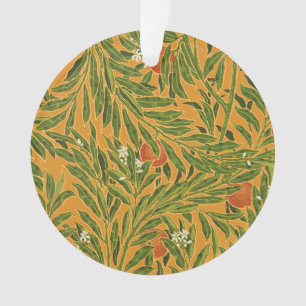 Ornamento Cor Floral da Pinagem de Árvore Laranja