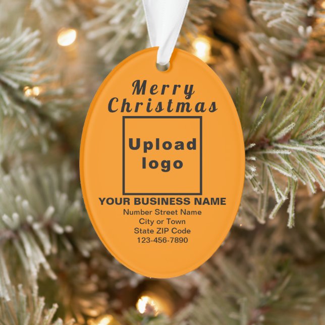 Ornamento Cor Laranja de Natal Comercial Acrírculo (Árvore)