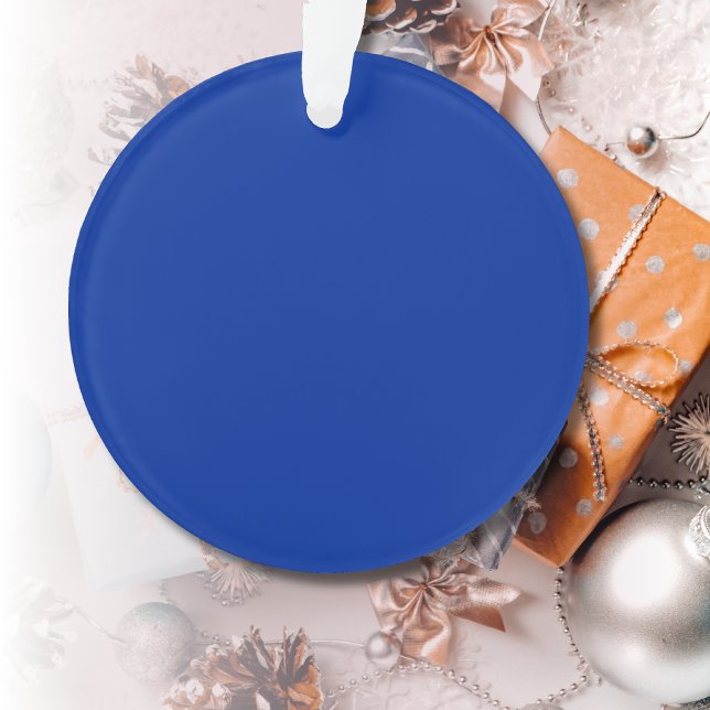 Ornamento Cor Sólida de Cobalto Elétrico | Elegante Clássico (Criador carregado)