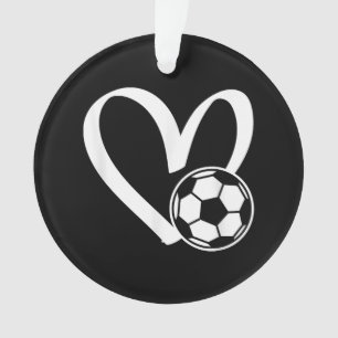 Ornamento Coração da Bola do Futebol