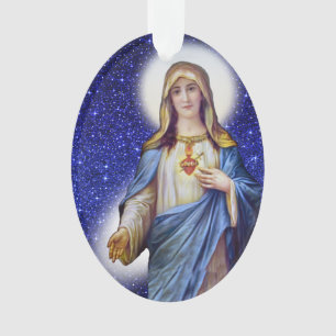 Ornamento Coração Imaculado de Maria - Ver Trás