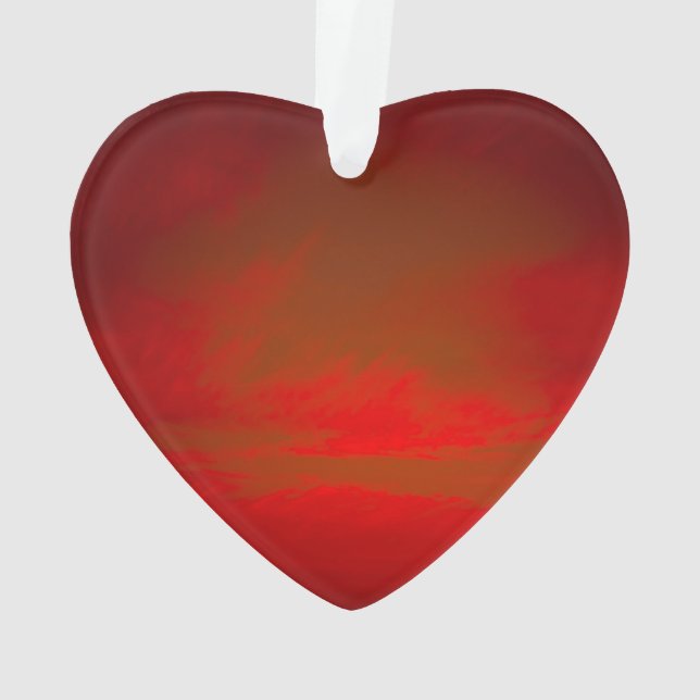 Ornamento Coração vermelho (Verso)