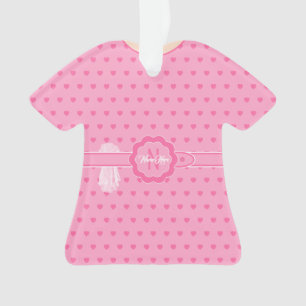 Ornamento Corações Cor-de-Rosa Cintos Vestido Rosa Figurino