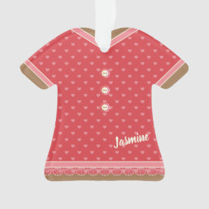 Ornamento Corações Rosa - Traje de vestir padrão personal