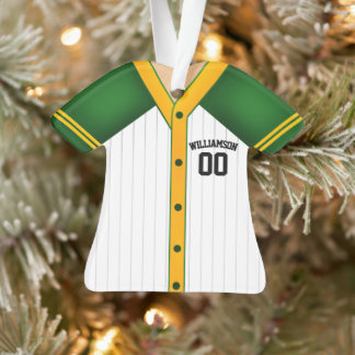 Ornamento Cores de Equipe Personalizadas Baseball Jersey