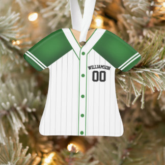 Ornamento Cores de Equipe Personalizadas Baseball Jersey