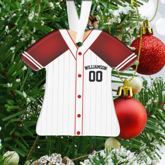 Ornamento Cores de Equipe Personalizadas Baseball Jersey