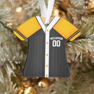 Ornamento Cores de Equipe Personalizadas Baseball Jersey