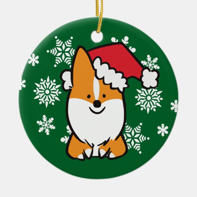 Ornamento | CorgiThings do Corgi do chapéu do (Frente)