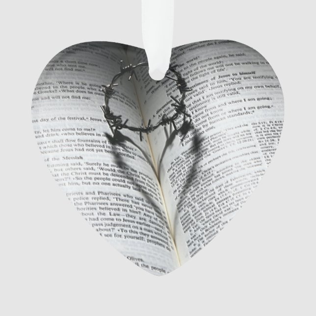 Ornamento Coroa de Coração e Bíblia Thorns (Frente)