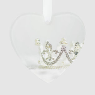 Ornamento Coroa Princesa Prata