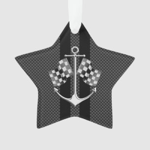 Ornamento Corrida de Barcos Náutica em Estilo de Fibra de Ca