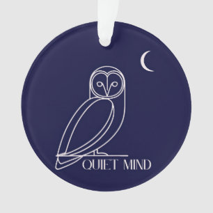 Ornamento Coruja de Mente Silenciosa – Design Minimalista de
