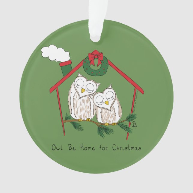 Ornamento Coruja Natal Cute Kids (Frente)
