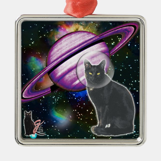 Ornamento Cosmo de Cat Espacial (Frente)