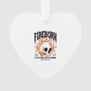 Ornamento Crânio Fireborn de Moda Urbana