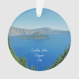 Ornamento Crater Lake Oregon Foto Cênica