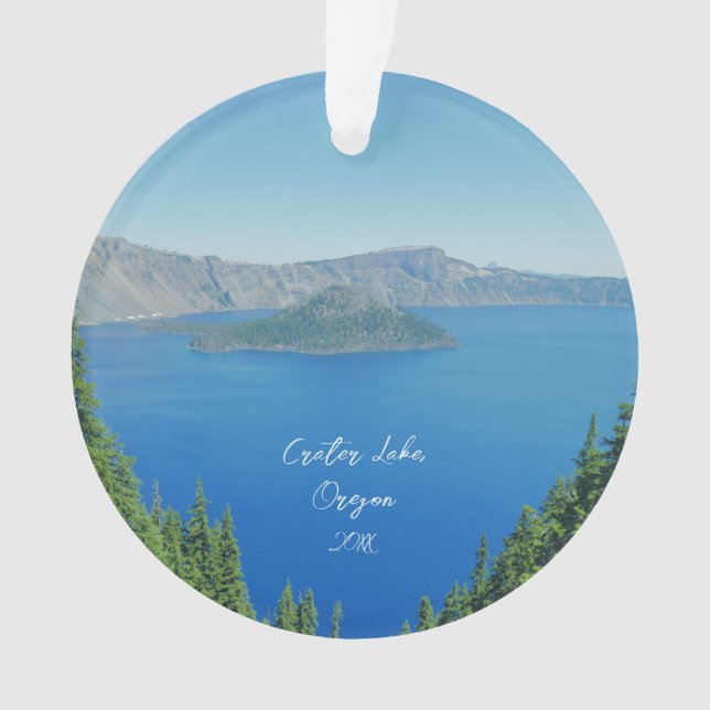 Ornamento Crater Lake Oregon Foto Cênica (Frente)