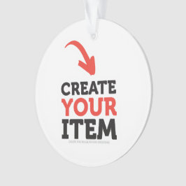 Ornamento CREATE-YOUR-OWN DIY Custom upload design Christmas