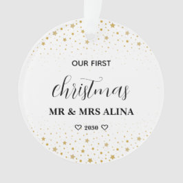 Ornamento Create Your Own Our First Christmas Married