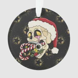 Ornamento Creepmas Papais noeis Skull