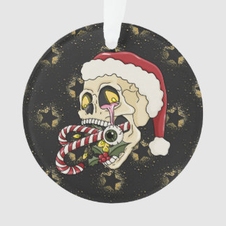 Ornamento Creepmas Papais noeis Skull