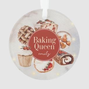 Ornamento Criações de Natal da Rainha de Aquarela