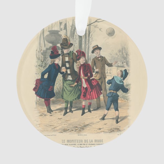 Ornamento Crianças Antigas Familiares Vitorianas (Frente)