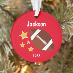Ornamento Crianças - Estrelas de futebol Red Personalizadas