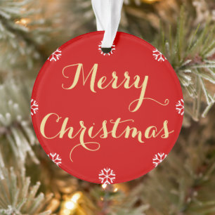 Ornamento Criar Feliz Natal Elegante Personalizado e Persona