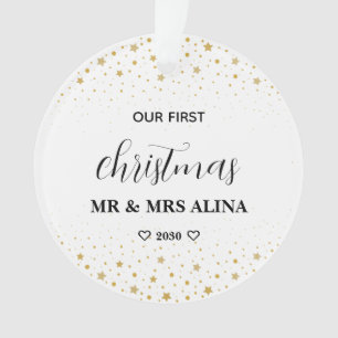 Ornamento Crie o Seu Próprio Nosso Primeiro Natal Casados