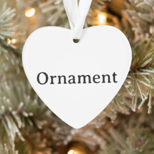 Ornamento Crie Seu Próprio Coração de Acrílico Personalizado