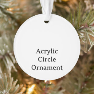 Ornamento Crie Seu Próprio Ornament de Acrílico Circular