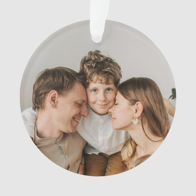 Ornamento Crie Sua Própria Foto Imagem Personalizada DIY  (Frente)