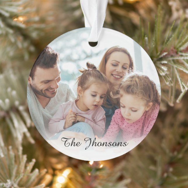 Ornamento Crie Sua Própria Foto Personalizada DIY (Árvore)