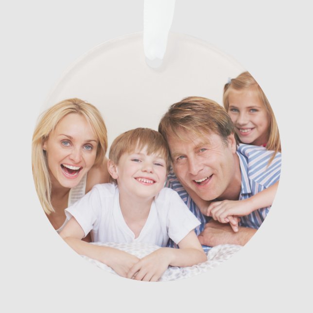 Ornamento Crie Sua Própria Foto Personalizada em Duas Faces (Frente)