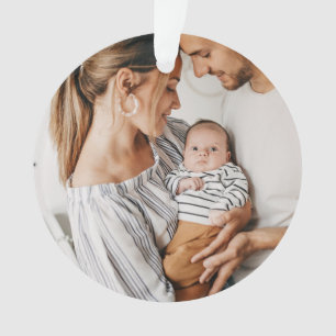 Ornamento Crie Sua Própria Foto Personalizada em Duas Faces