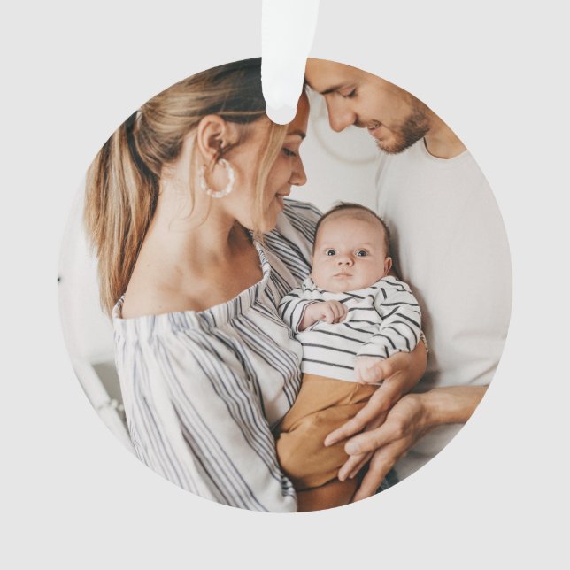 Ornamento Crie Sua Própria Foto Personalizada em Duas Faces (Frente)