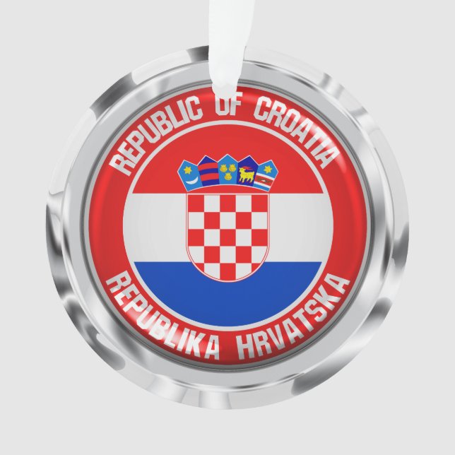 Ornamento Croácia Round Emblem (Frente)