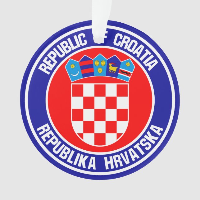 Ornamento Croácia Round Emblem (Frente)