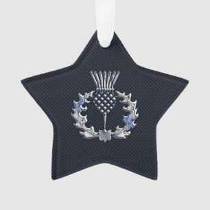 Ornamento Cromo Como Fibra De Carbono Impressão