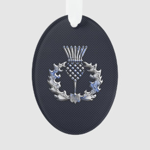 Ornamento Cromo Como Fibra De Carbono Impressão