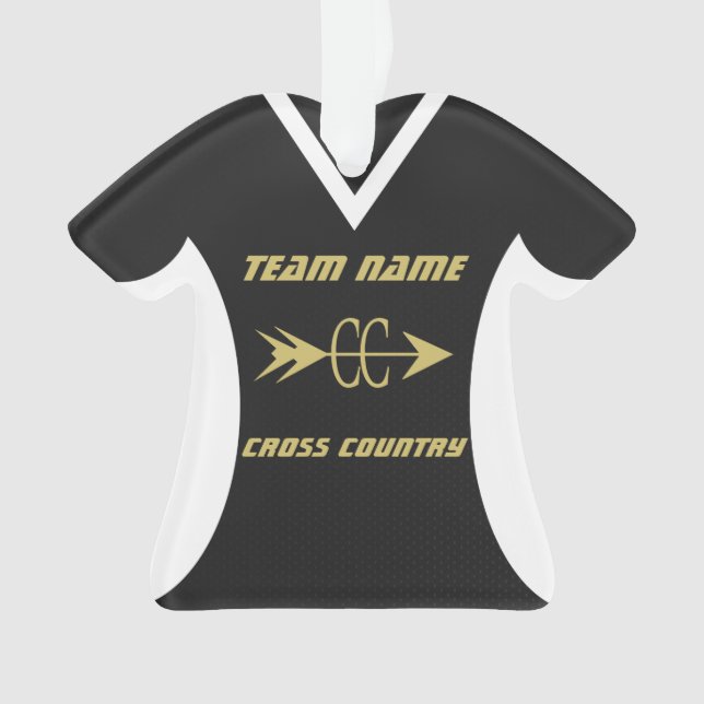 Ornamento Cross Country Black Sports Jersey (Frente)