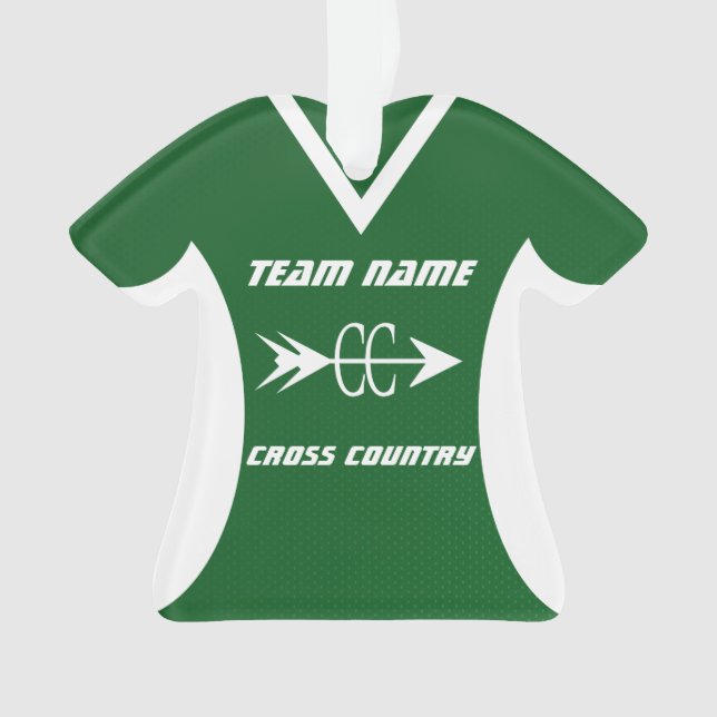 Ornamento Cross Country Green Sports Jersey Foto (Frente)