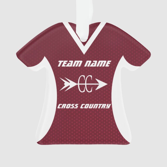 Ornamento Cross Country Maroon Sports Jersey (Frente)