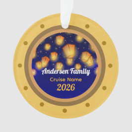 Ornamento Cruzeiro de Lanterna Flutuante da Família Árvore d