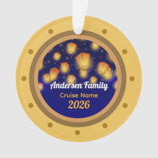 Ornamento Cruzeiro de Lanterna Flutuante da Família Árvore d