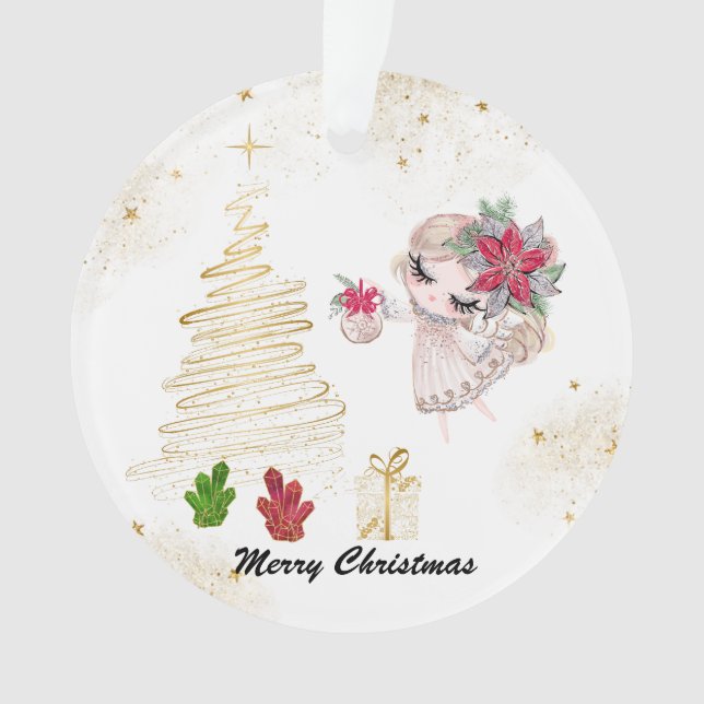 Ornamento *~* Crystal Christmas Felry Christmas Angel (Frente)