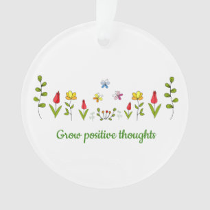 Ornamento Cultivar flores de pensamentos positivos